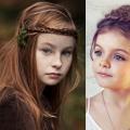 Children's hairstyles for girls: from kindergarten to school Basket bun for a little girl