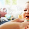 Vaikas nenori valgyti košių Kūdikis košių nevalgo.